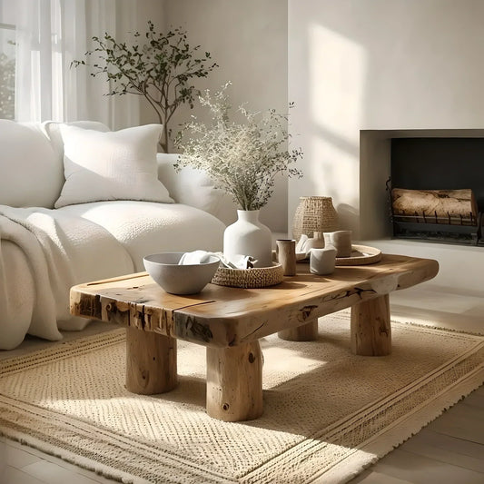 Farmhouse tamarind wood coffee table modern coffee table Live edge Farmhouse table 