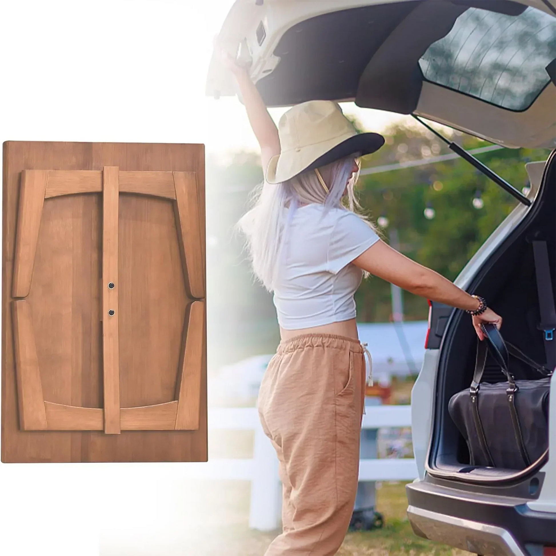 Small Foldable Bamboo Table Folding Coffee Table Bedside Computer Table 